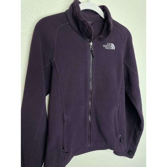The North Face Small Khumbu Sweater Purple Fleece Zip Up Mock Neck Long Sleeve - Picture 2 of 13